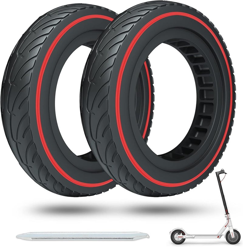 Cooryda Solid Tire for Xiaomi m365 Electric Scooter Mijia Mi m365 pro/gotrax gxl V2/gotrax XR, 8.5 inches Electric Scooter Wheels 8 1/2'' Front or Rear Replacement Honeycomb Solid Tires - Image 1